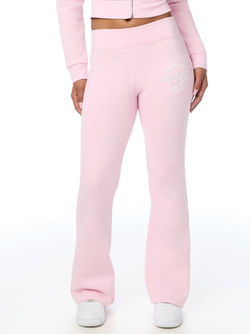 True Religion Women's Big T Crystal Horseshoe Shrunken Zip & Bootcut Pants Set