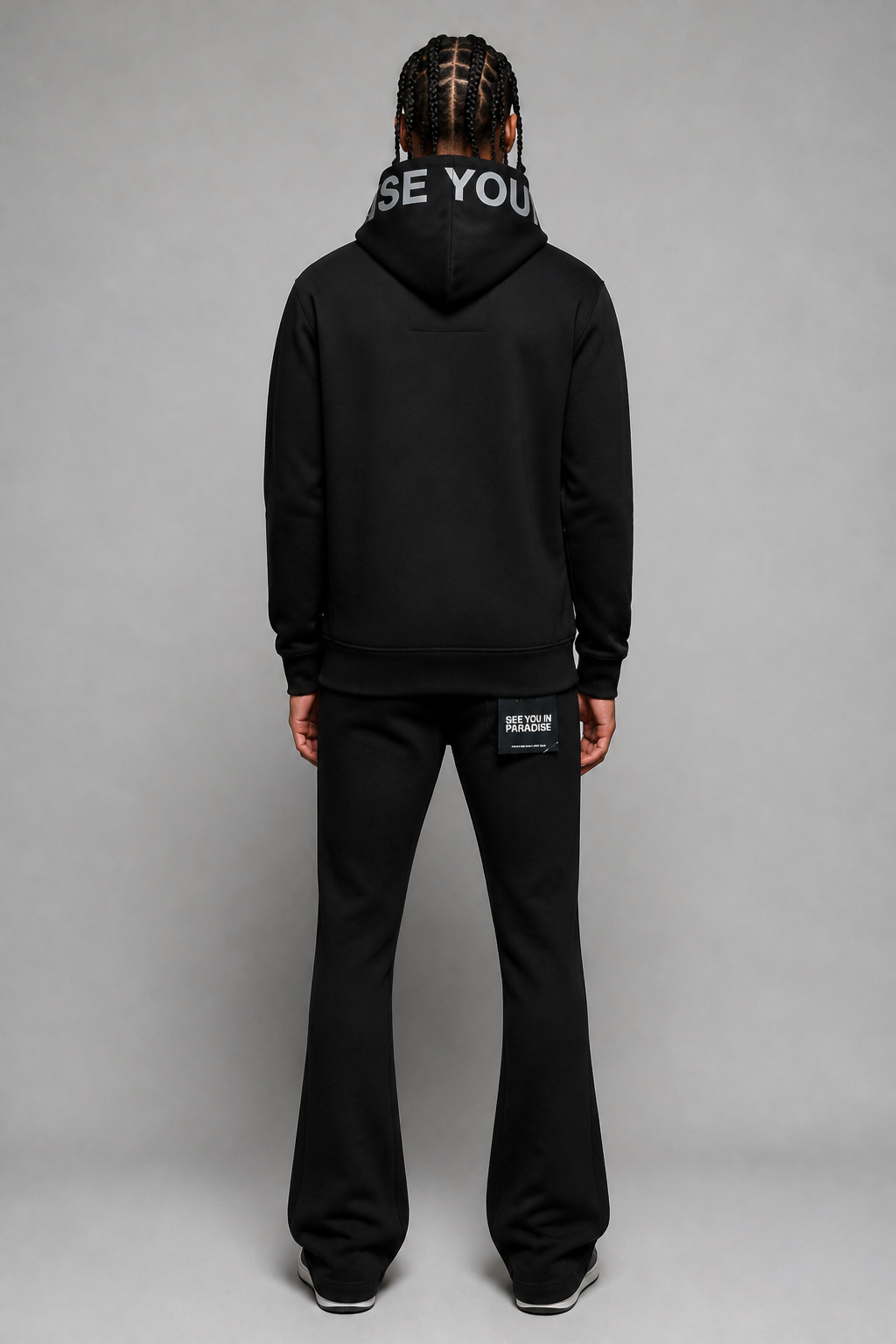 See You in Paradise "High Density Print Fleece" Jogging Suit - Black