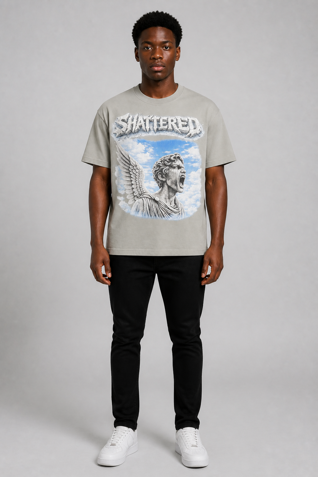 Shattered Hearts "Blue Sky Gray" Tee