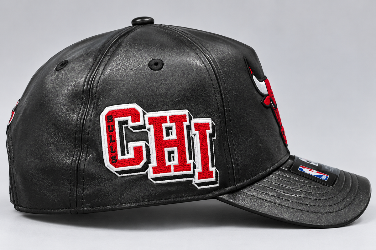 Pro Standard DC Exclusive Chicago Bulls Leather Hat - Black