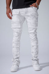 Jordan Craig "Thriller" Skinny Ross  Stacked Cargo Leather Pants