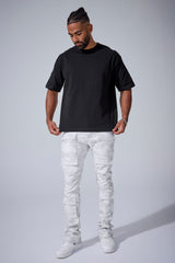 Jordan Craig "Thriller" Skinny Ross  Stacked Cargo Leather Pants
