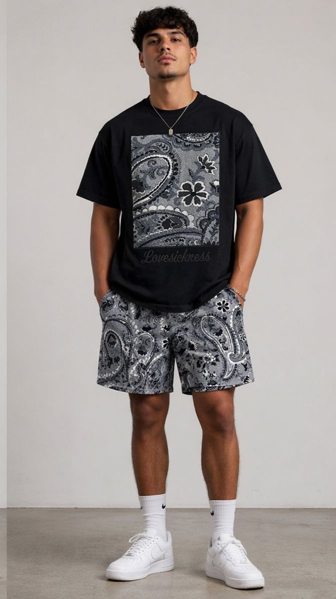Rebel Mindz "Lovesickness" Tapestry Tee & Shorts Set