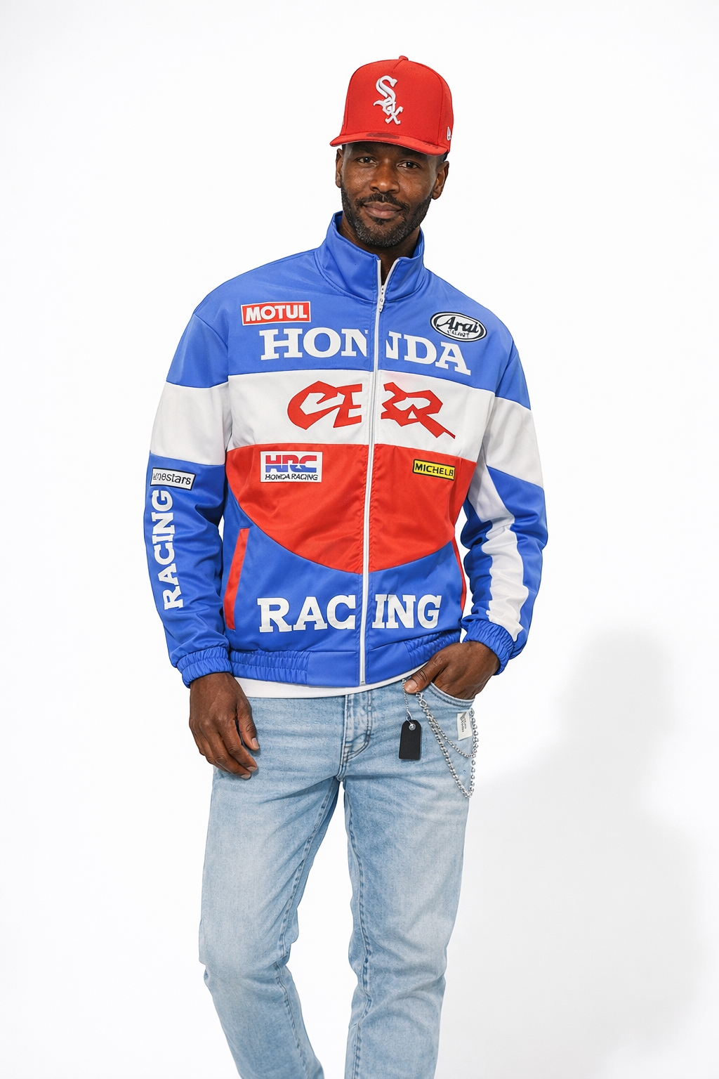 Racing Track Leather Jacket - Honda