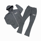 Liquid Crystal Hoodie & Stacked Pants Jogging Suits