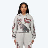 Smoke Rise Women's "Ethereal Dream" Crop Fleece Hoodie
