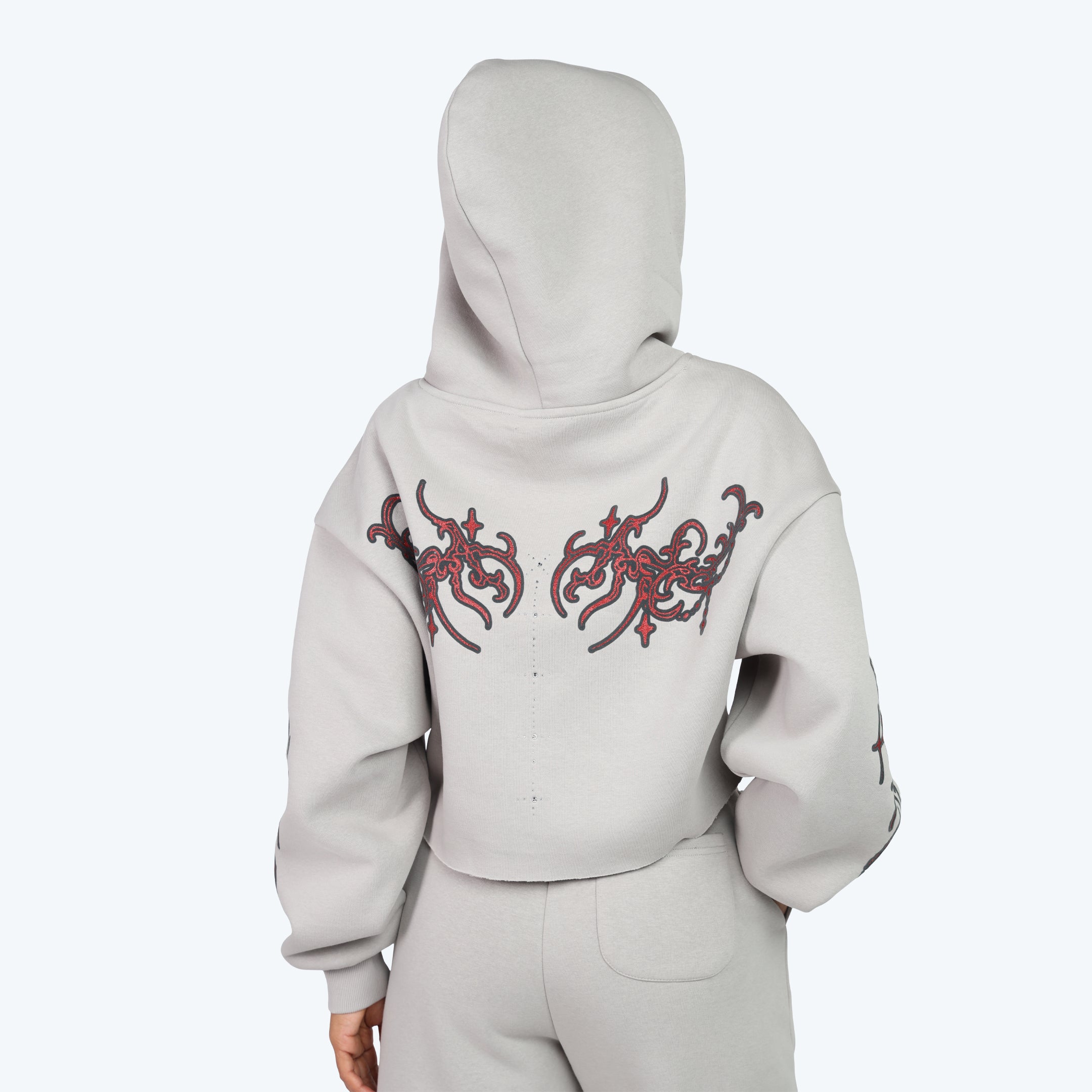 Smoke Rise Women's "Ethereal Dream" Crop Fleece Hoodie
