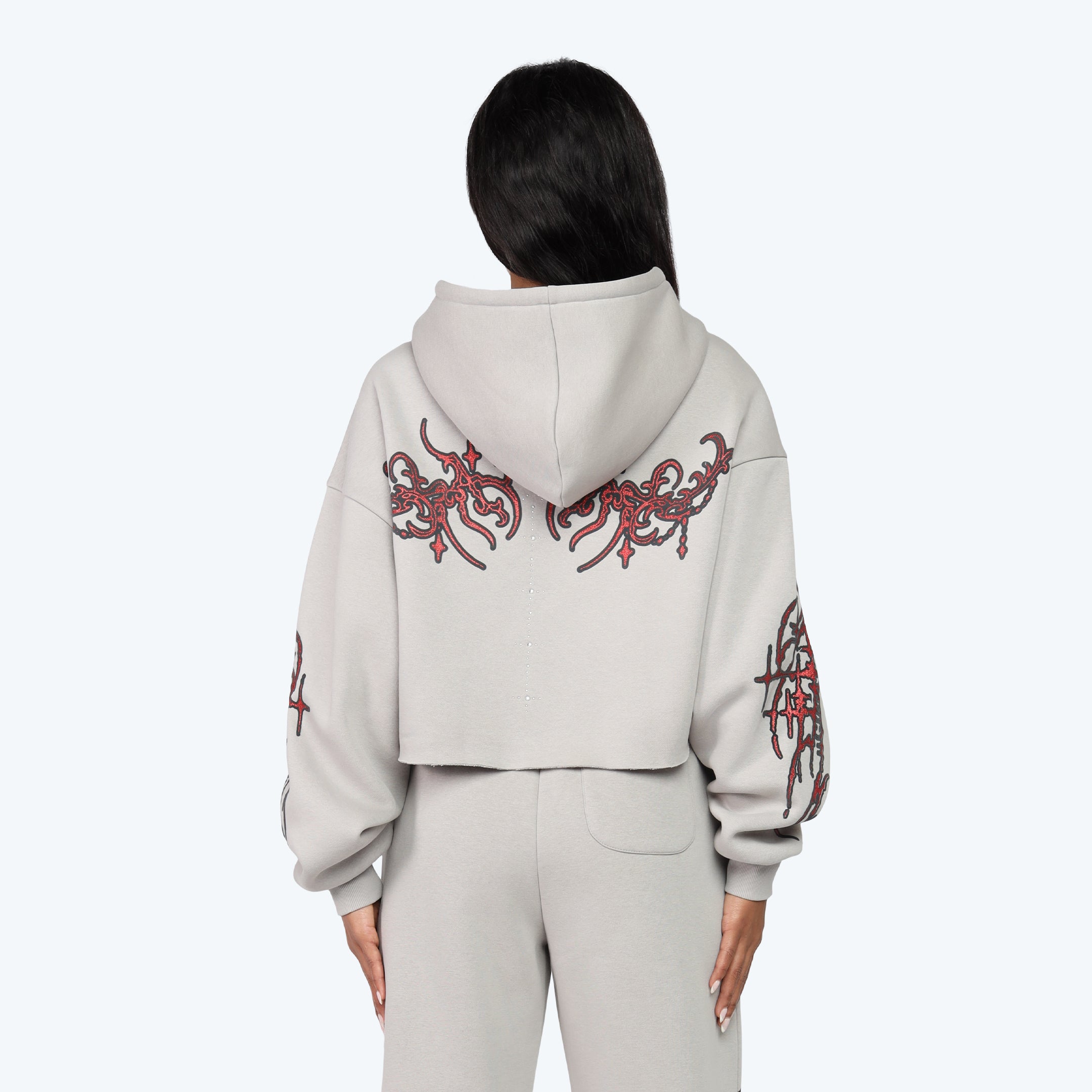 Smoke Rise Women's "Ethereal Dream" Crop Fleece Hoodie