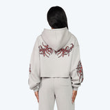 Smoke Rise Women's "Ethereal Dream" Crop Fleece Hoodie