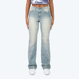 Smoke Rise Rhinestone Jean Trucker Jacket & Pinching Stack Pants