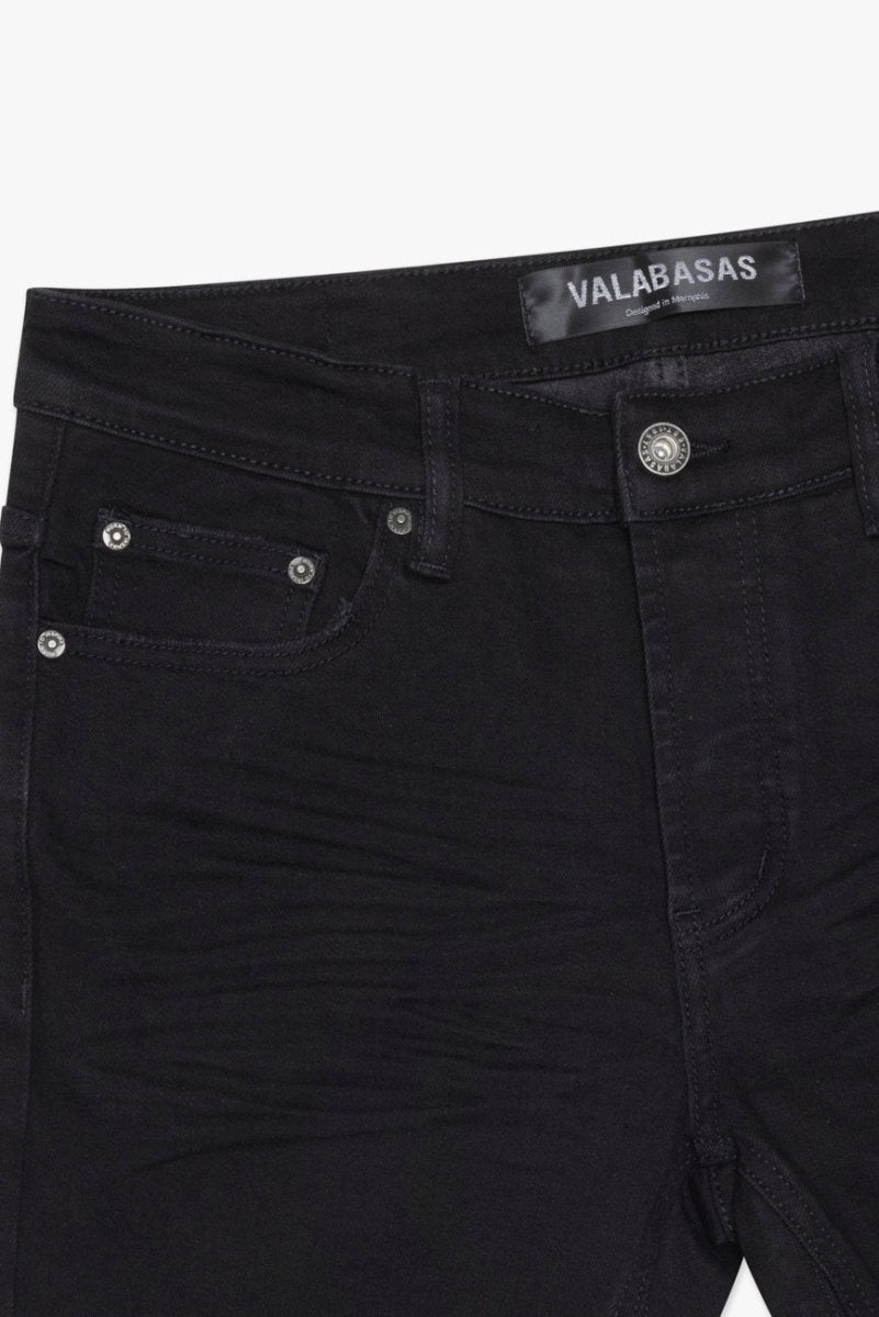 Valabasas "Mr Stacked" Plain Denim Jean - Black