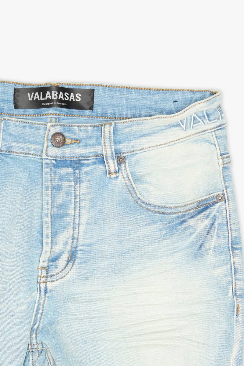 Valabasas "Mr Stacked" Plain Denim Jeans - Light Wash
