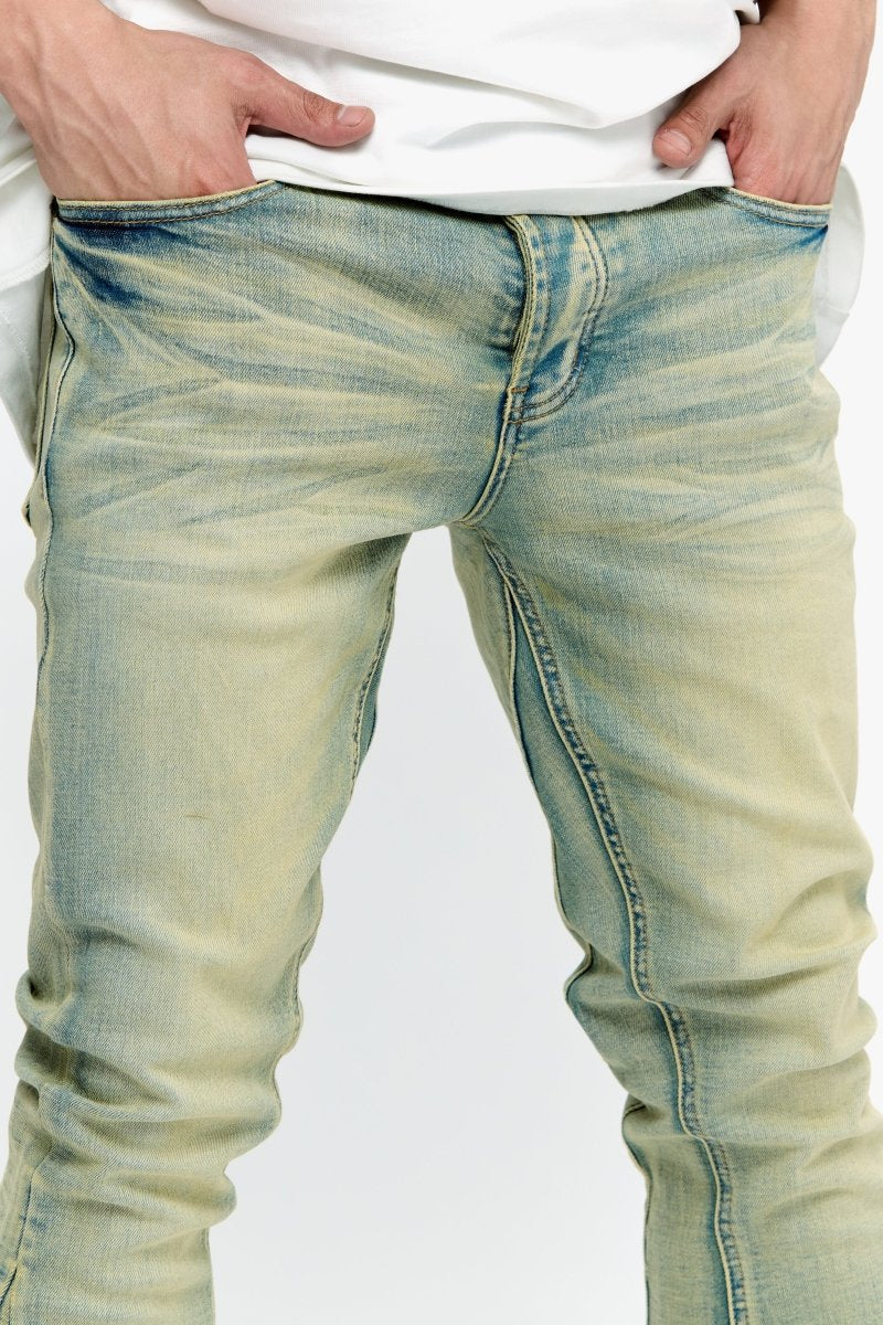 Valabasas "Mr Stacked" Plain Denim Jeans - Vintage Wash