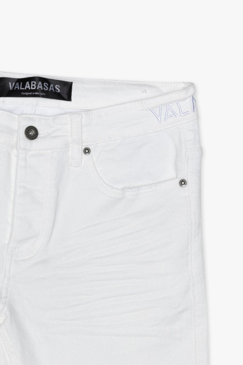Valabasas "Mr Stacked" Plain Denim Jeans - White