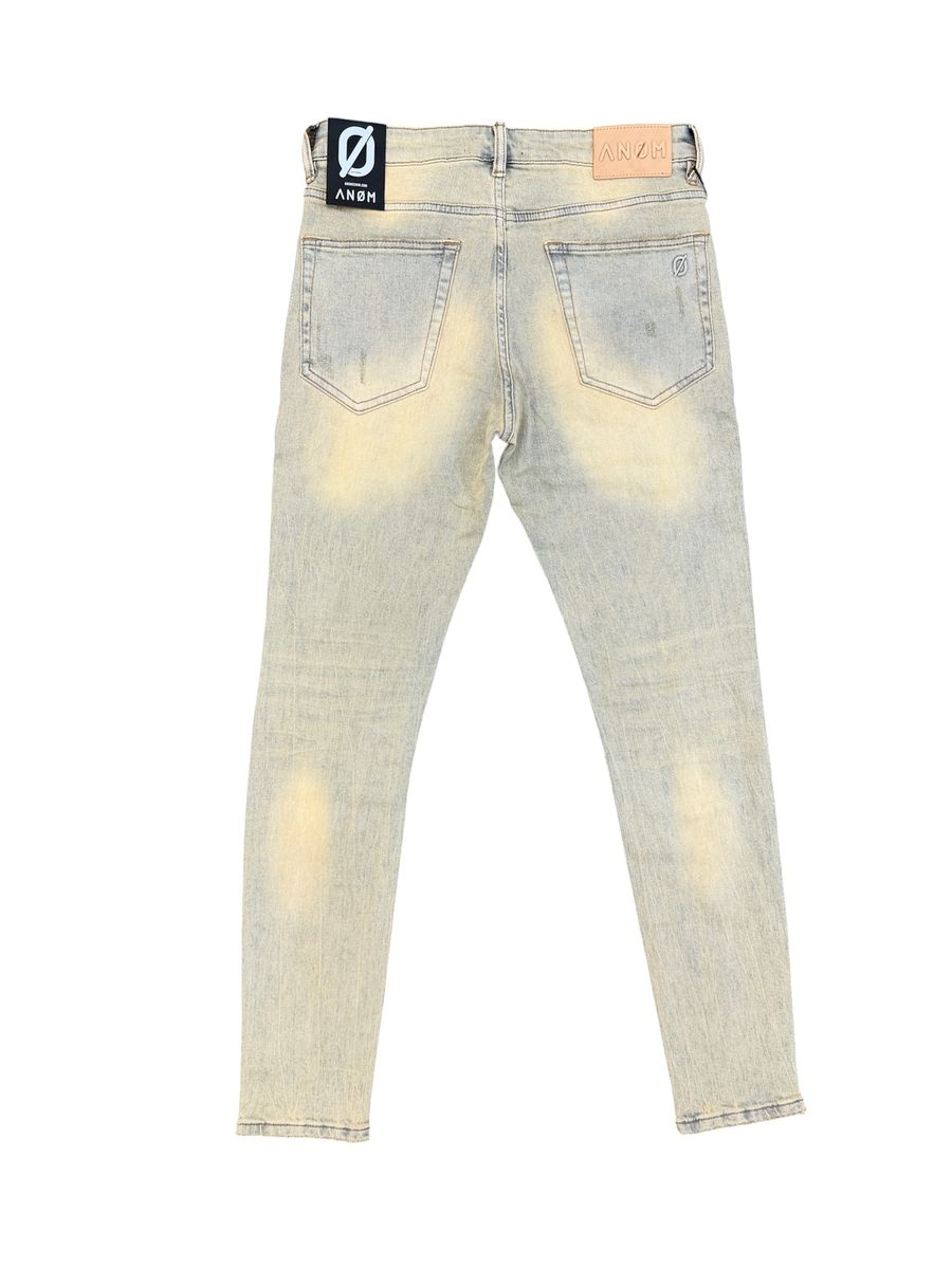ANOM "Palms" Fitted Jeans - Light Vintage Blue