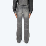 Smoke Rise Rhinestone Jean Trucker Jacket & Pinching Stack Pants