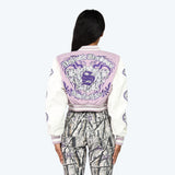 Smoke Rise "Tapestry" Crop Fit Varsity Jacket
