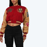 Smoke Rise Varsity Cropped Fit Jacket