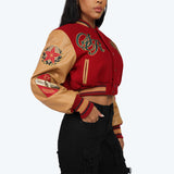 Smoke Rise Varsity Cropped Fit Jacket