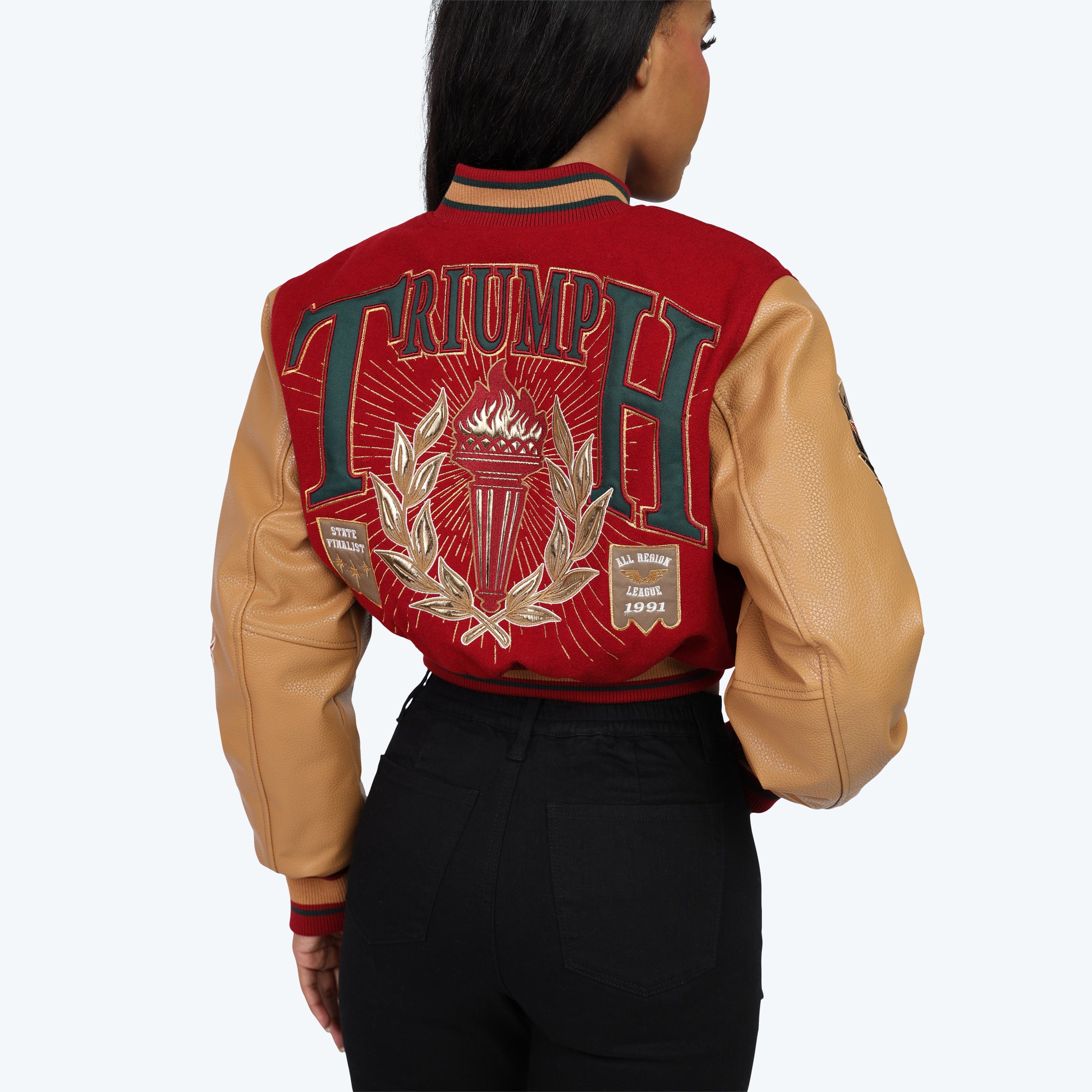 Smoke Rise Varsity Cropped Fit Jacket