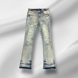 Damati Stacked Ripped Denim Jean