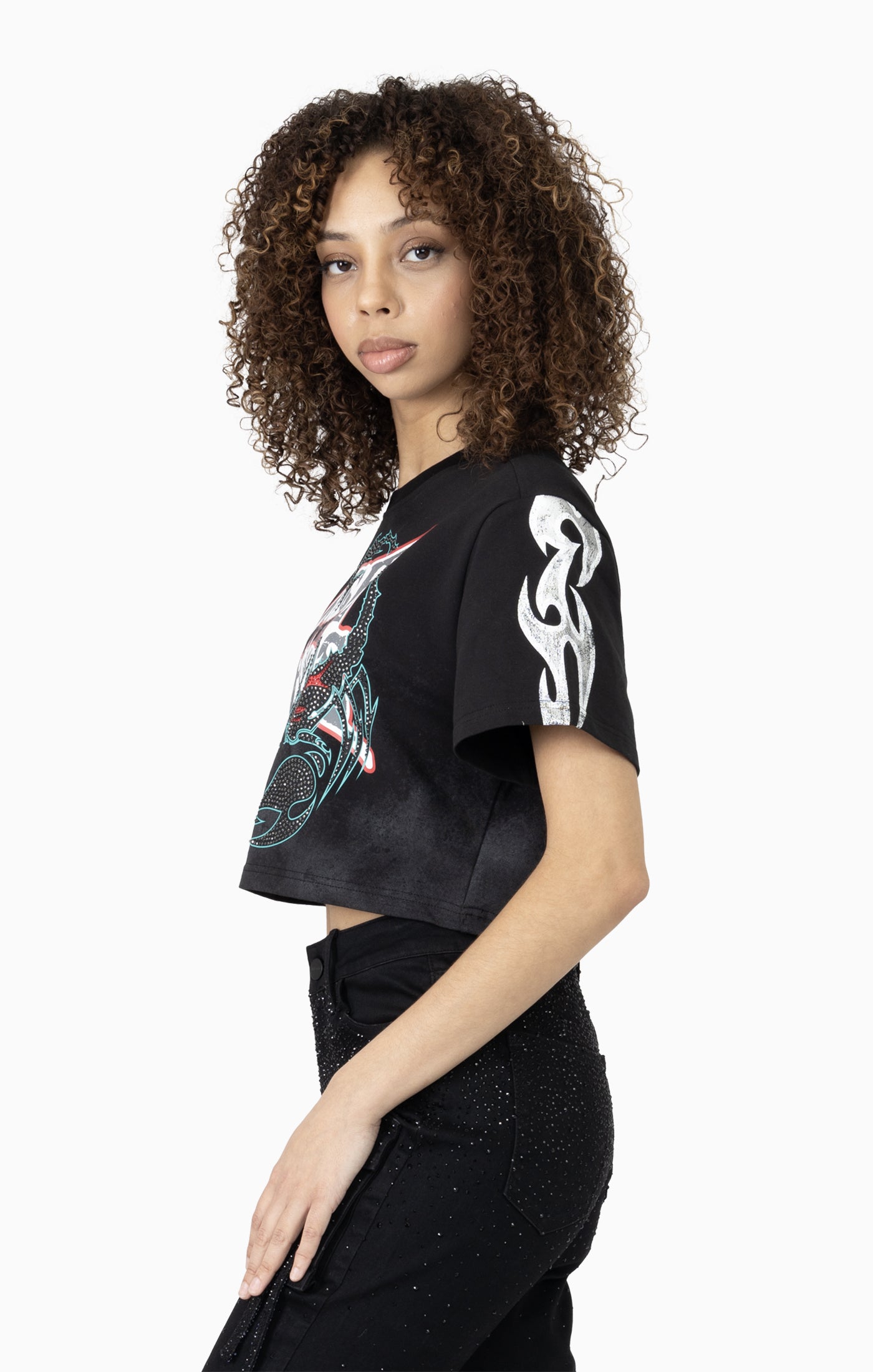 Smoke Rise Women's "Rise Over Chains" Cropped Graphic Tee
