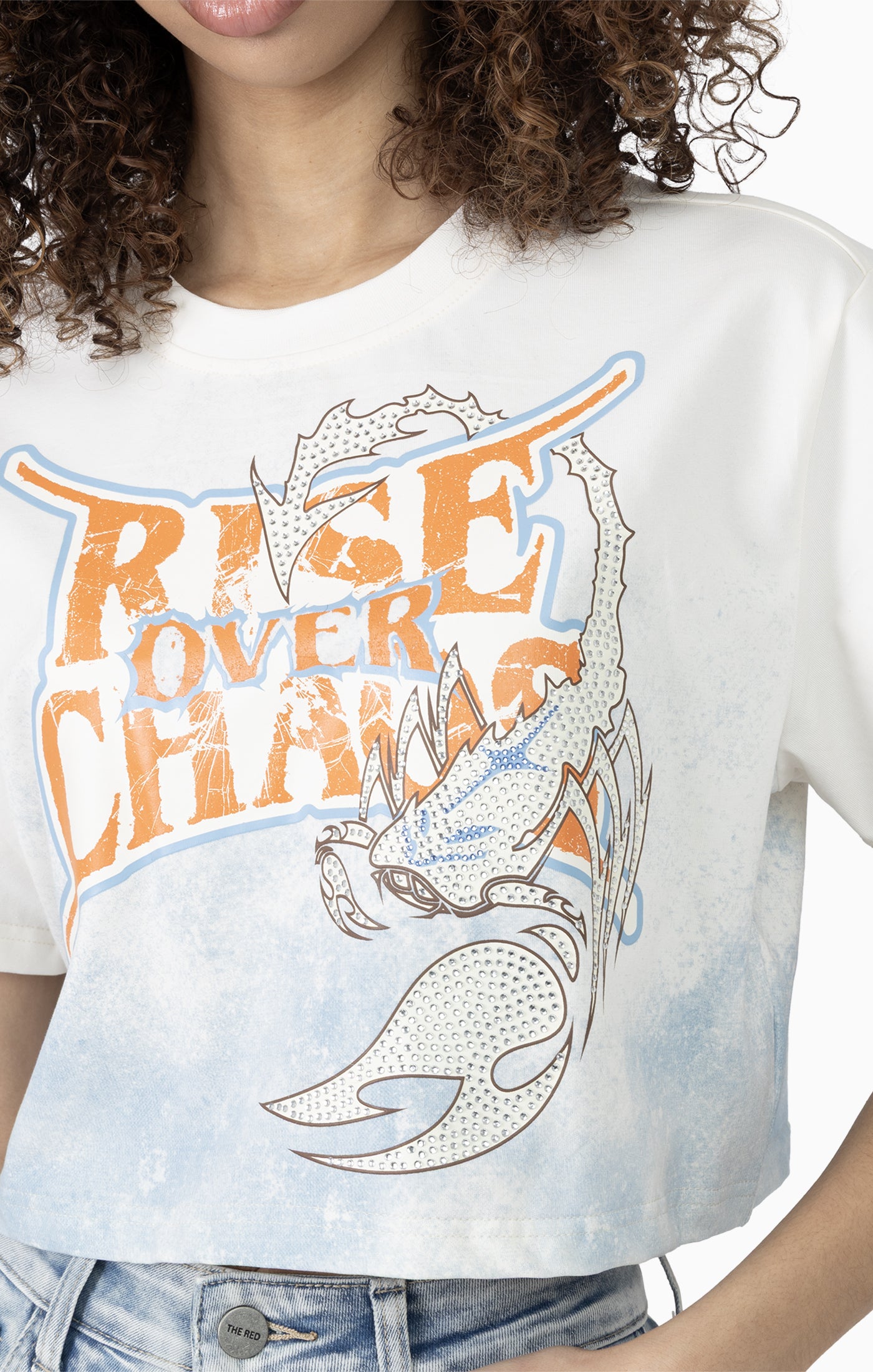 Smoke Rise Women's "Rise Over Chains" Cropped Graphic Tee