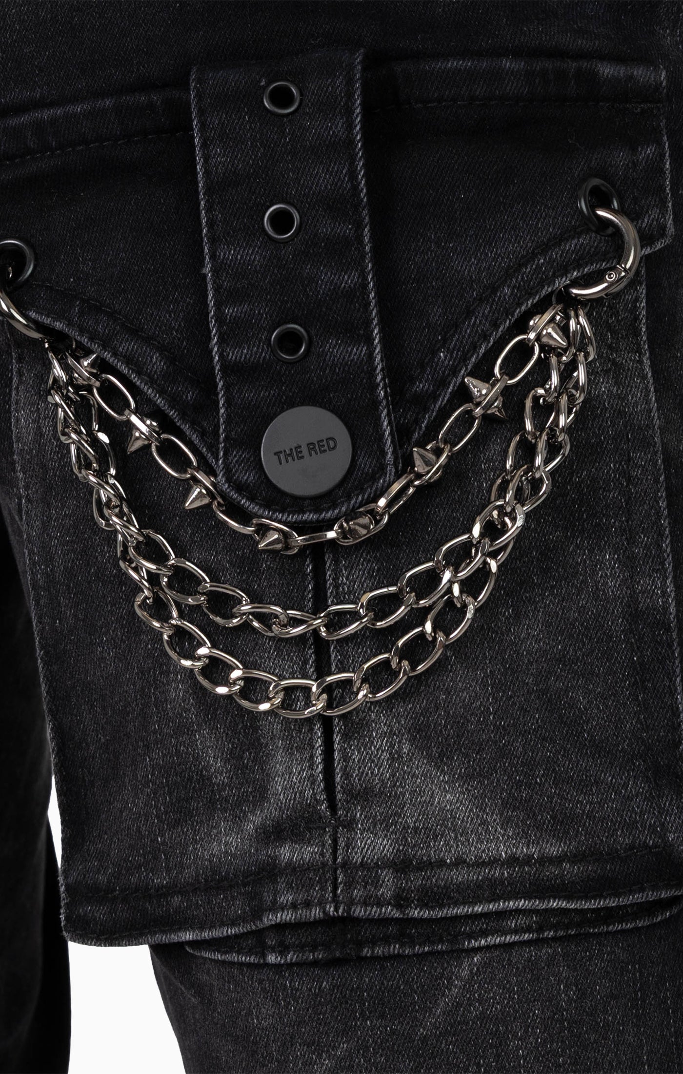 Smoke Rise Women's High Rise Boot Jean with Chain