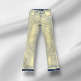 Damati Rhinestone Stacked Denim Jeans