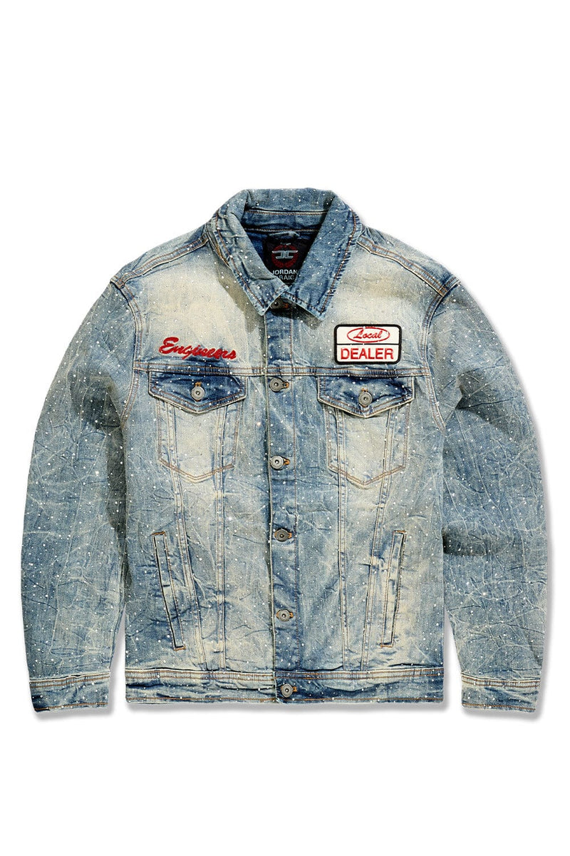Jordan Craig "Local Dealer" Rhinestone Trucker Denim  Jacket