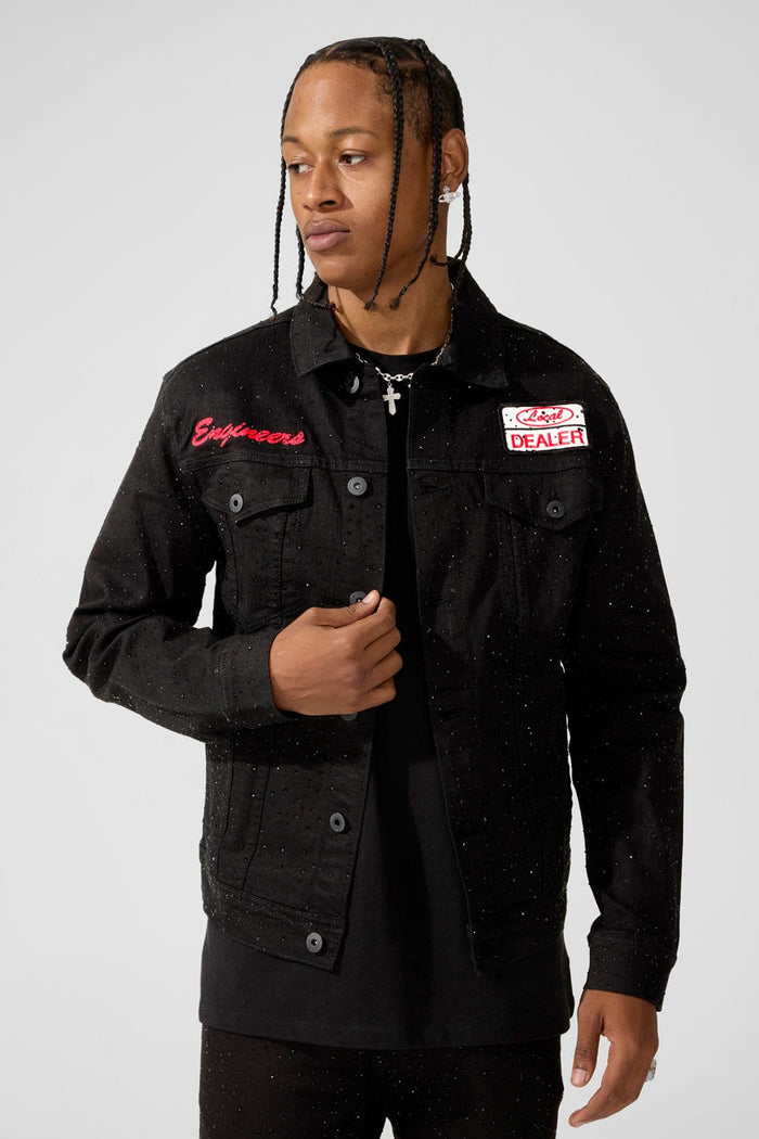 Jordan Craig "Local Dealer" Rhinestone Trucker Denim  Jacket