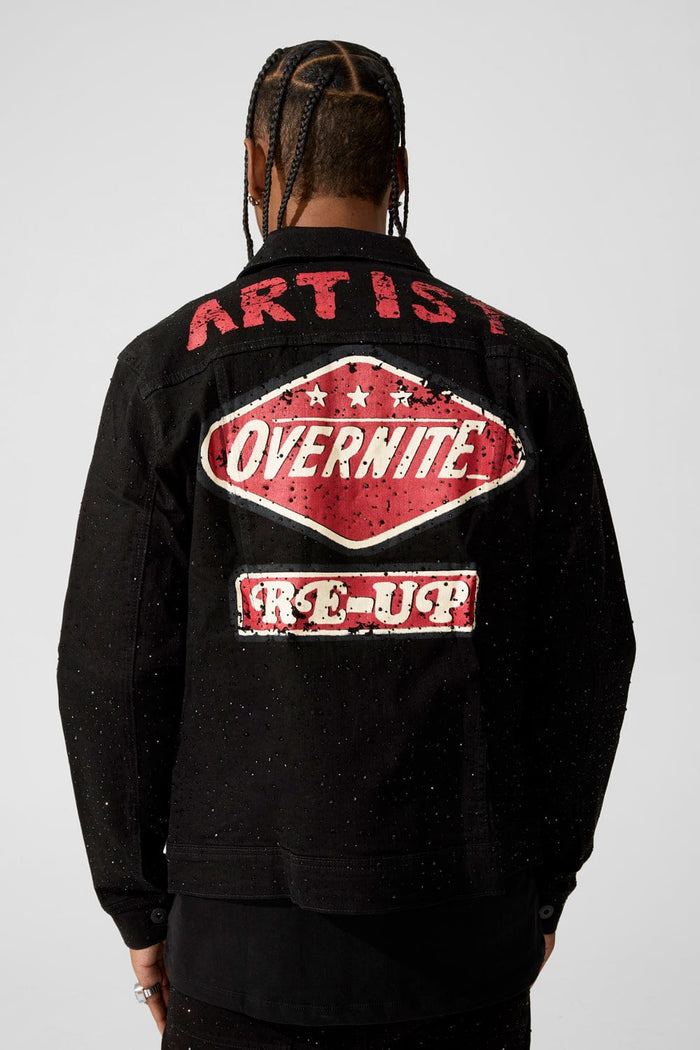 Jordan Craig "Local Dealer" Rhinestone Trucker Denim  Jacket