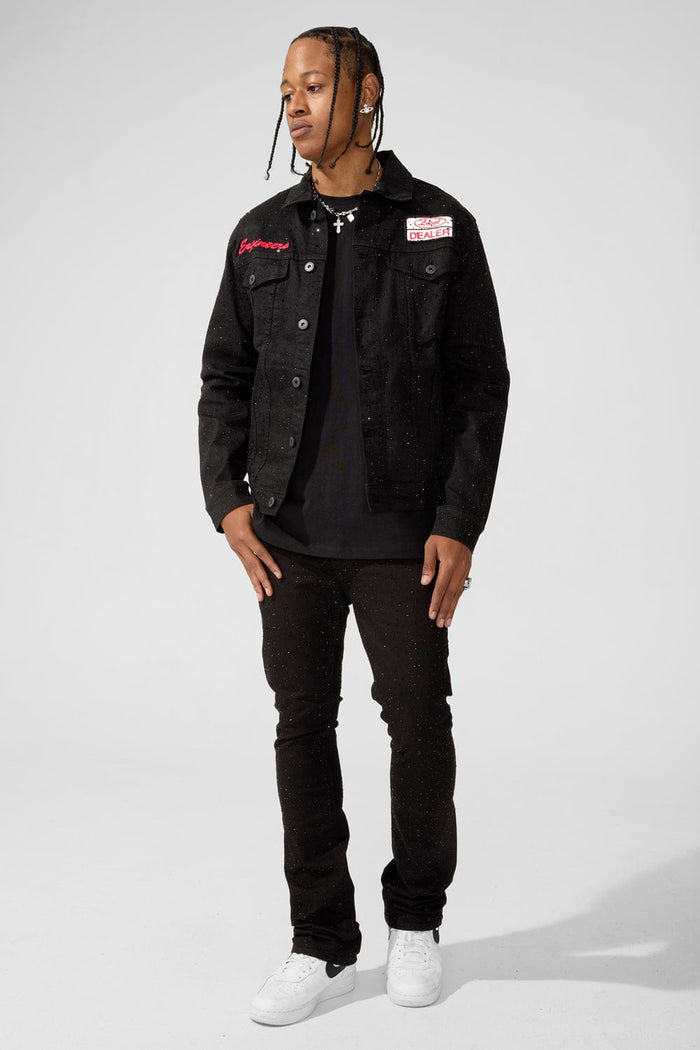 Jordan Craig "Local Dealer" Rhinestone Trucker Denim  Jacket