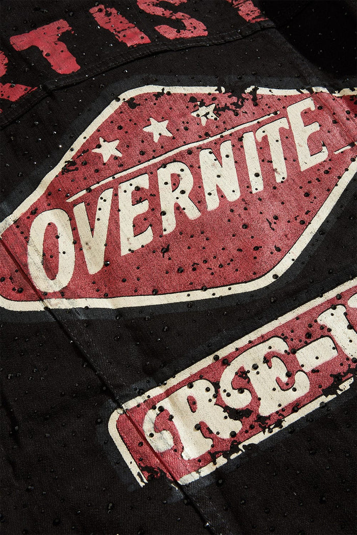 Jordan Craig "Local Dealer" Rhinestone Trucker Denim  Jacket