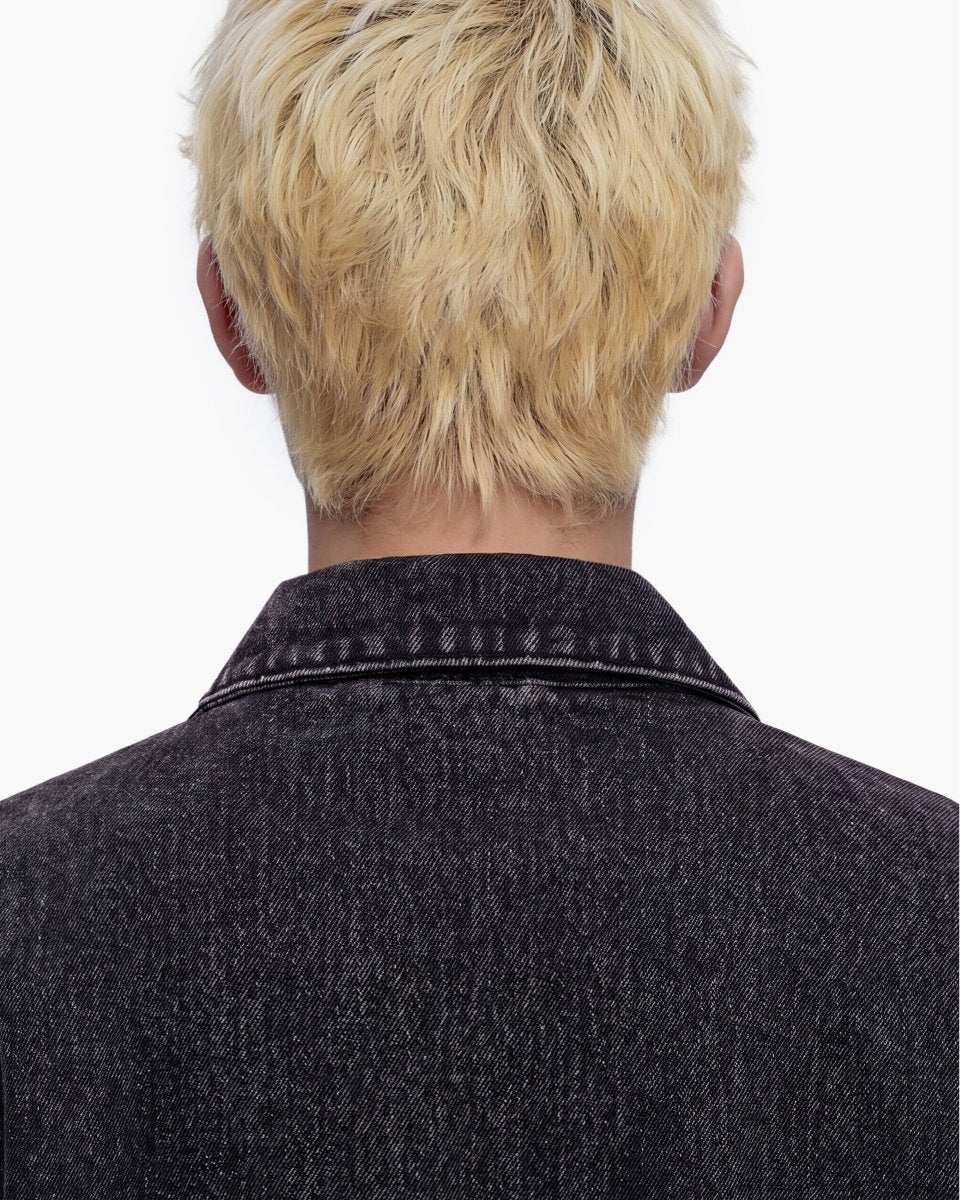 Valabasas "Torch" Denim Woven Zip-up Shirt