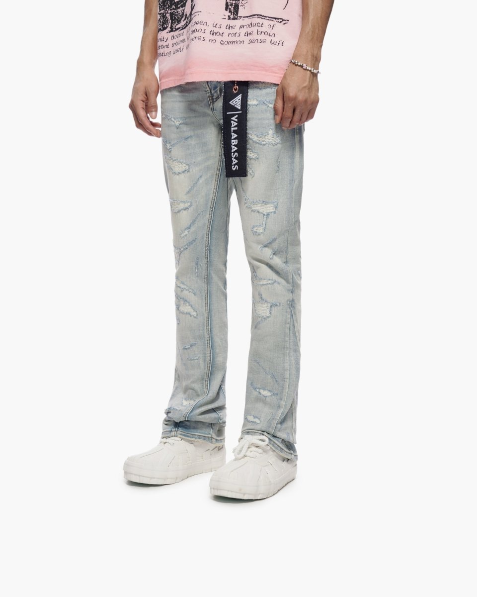 Valabasas Trance Stacked Light Blue Jeans