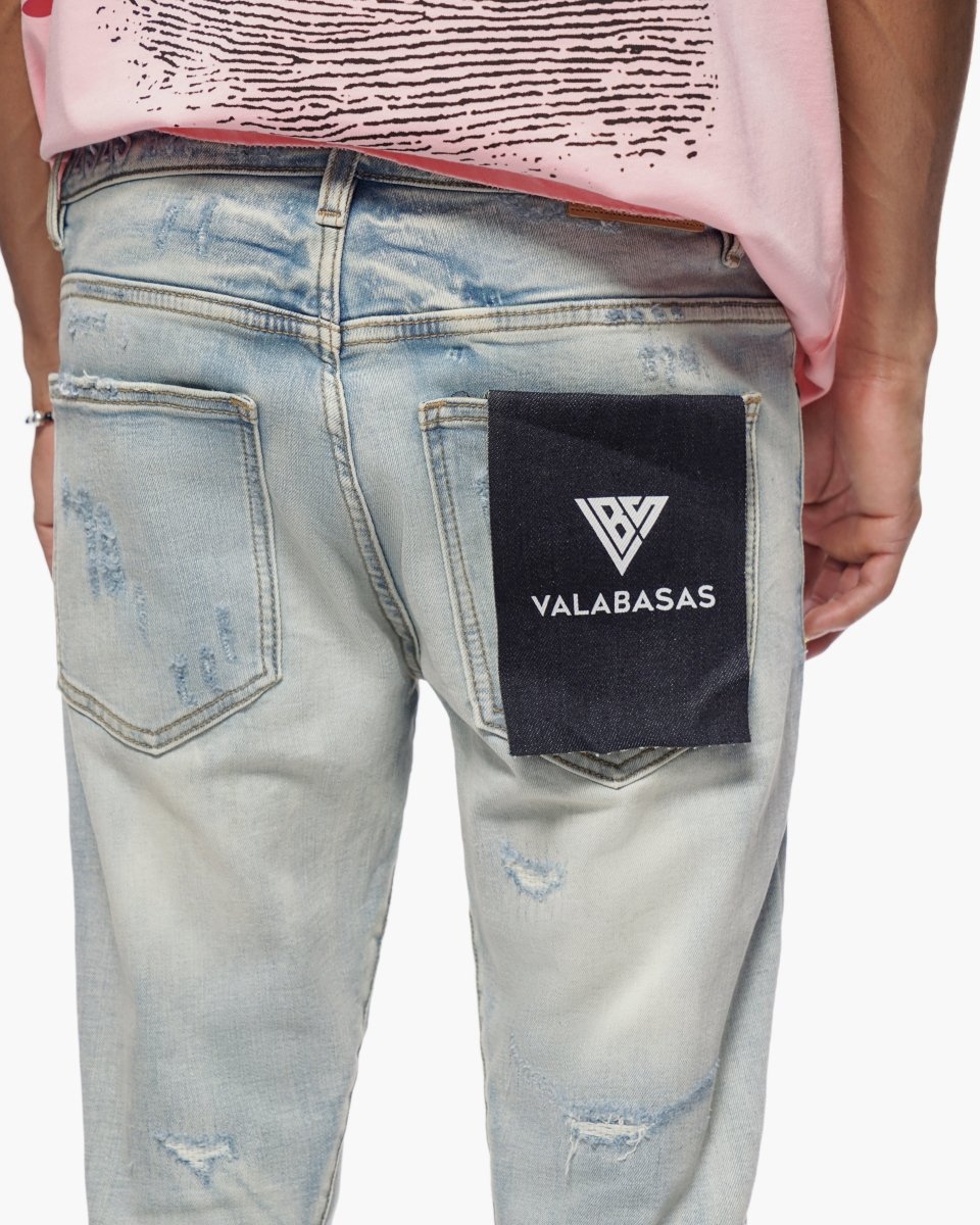 Valabasas Trance Stacked Light Blue Jeans