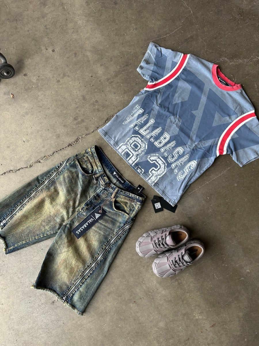 Valabasas "Vlbs Athletics" Tee - Vintage Blue