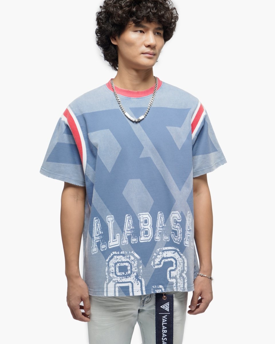 Valabasas "Vlbs Athletics" Tee - Vintage Blue
